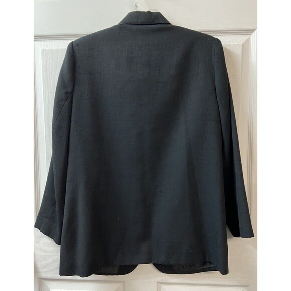 Sag Harbor Womens Petite Size 10 Black 2 Button Career Professional - Picture 4 of 6